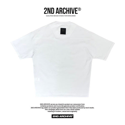 back facing white Korean fashion t-shirt. 