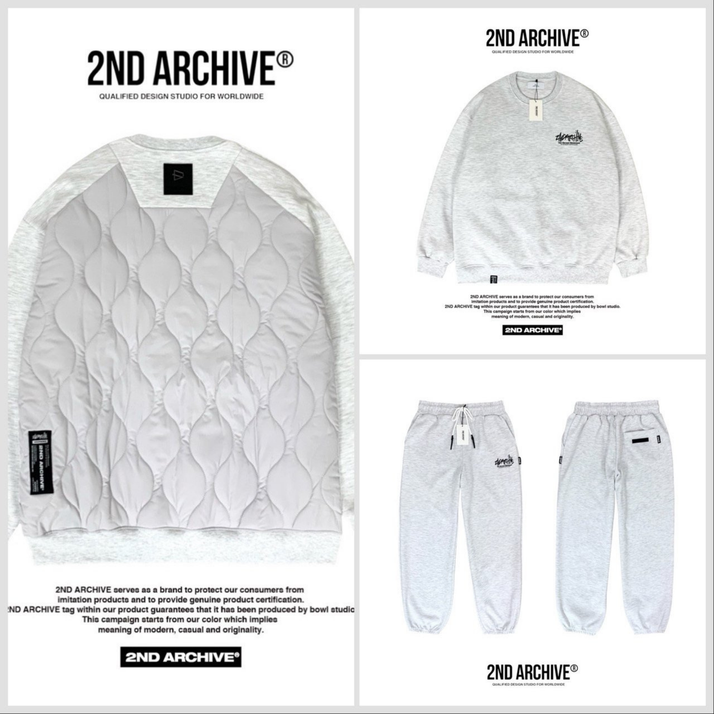 [2nd Archive] ロゴ入りパッド入りスウェット※セット販売あり (SAB04)