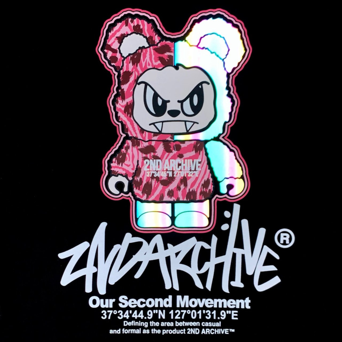 [2nd Archive]ピンクヒョウ柄ベアパーカー※セット販売あり(SAB210)