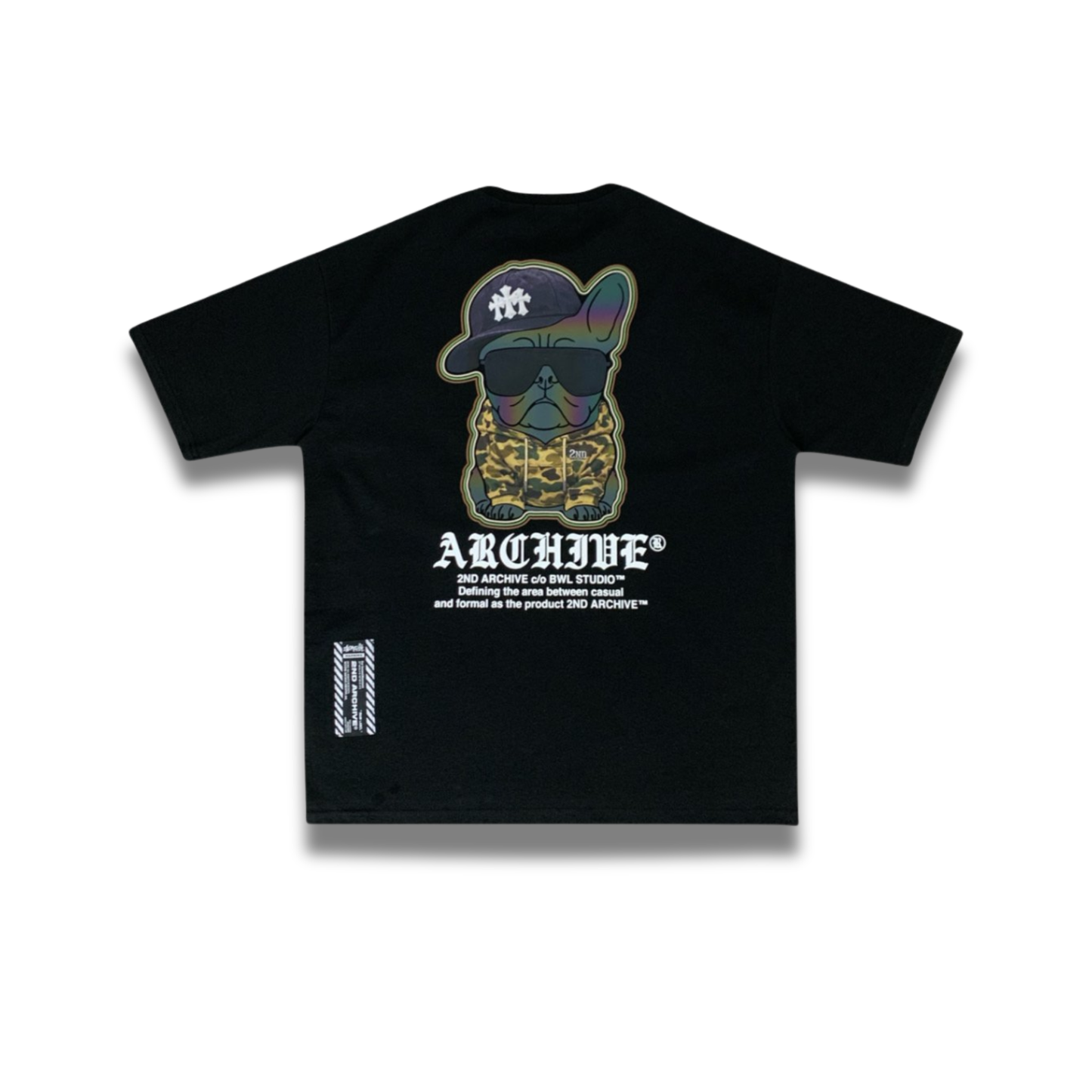 [2nd Archive]カモフラージュ柄フード付きブルドッグTシャツ(SAB224)