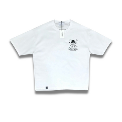 ユニークな手描き風ベアプリントTシャツ｜男女兼用オーバーサイズ