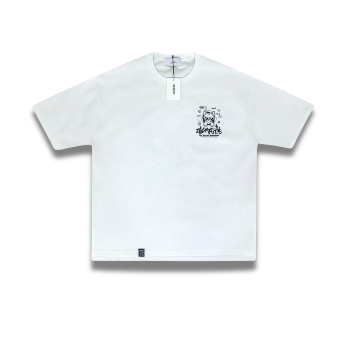 [2nd Archive]サークルロゴのクールな猫のTシャツ(SAB117)