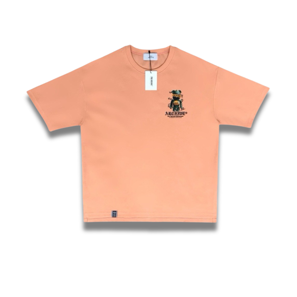 恐竜モチーフのクマがユニークな韓国ファッションTシャツ