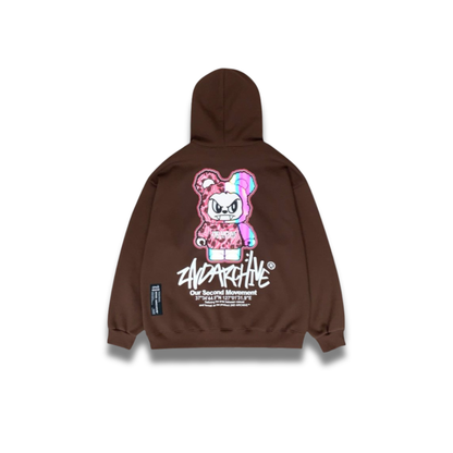 [2nd Archive]ピンクヒョウ柄ベアパーカー※セット販売あり(SAB218)