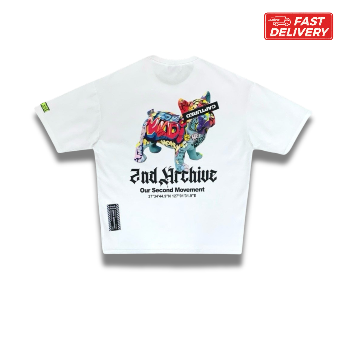 [2nd Archive] グラフィティ フレンチブルドッグ T シャツ (SAB95F)