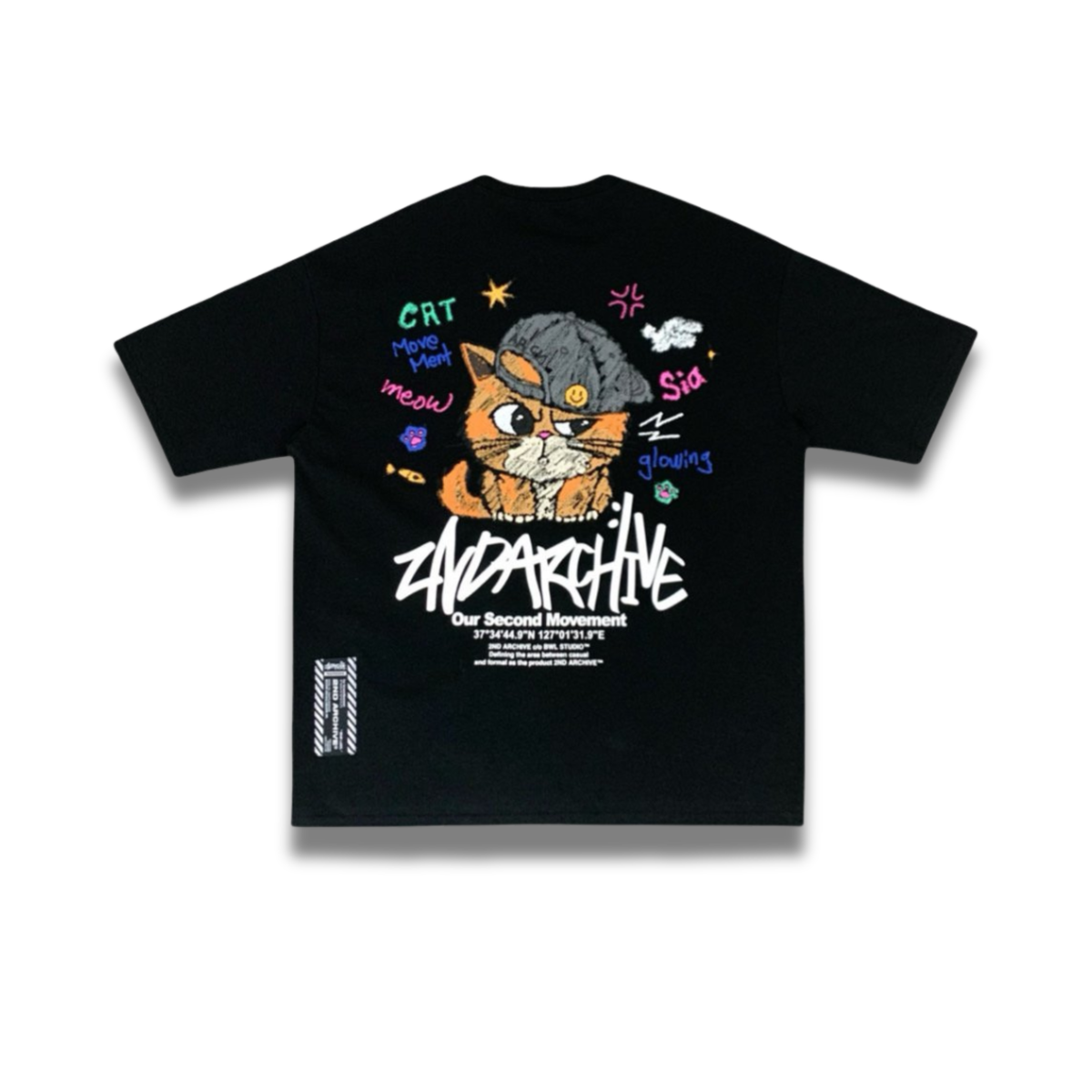 ボールキャップキャットTシャツ オーバーサイズ | 2nd Archive 韓国