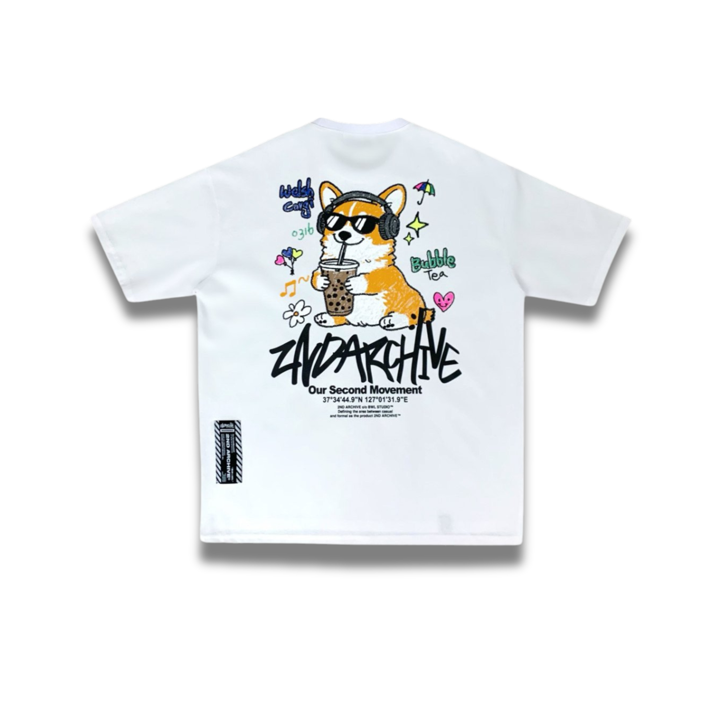 [2nd Archive]タピオカコーギーTシャツ(SAB249)