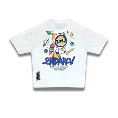 ピンク・パープル・ホワイト・ブラックの4色展開Tシャツ