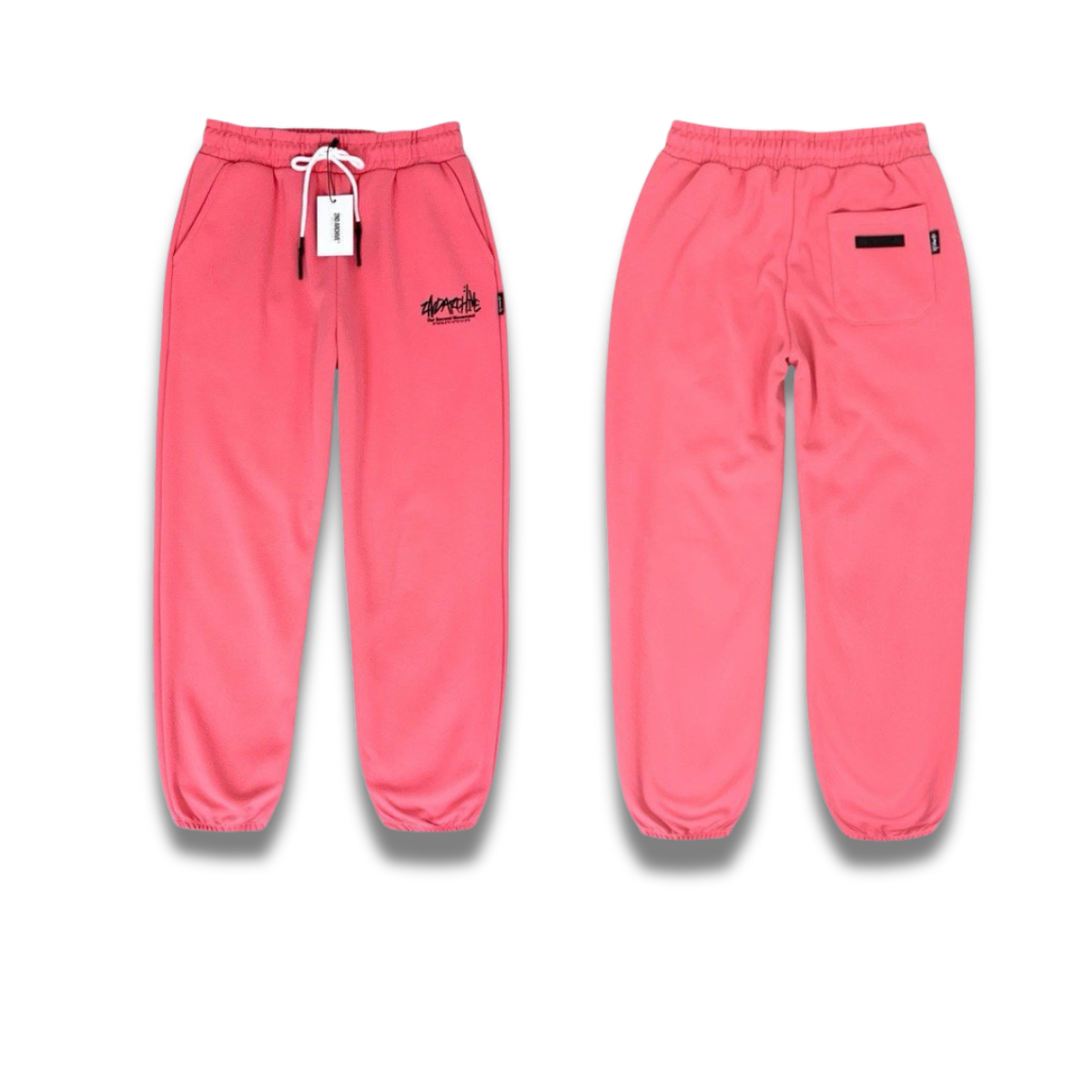 シンプルで使いやすいジョガーパンツの前面カット