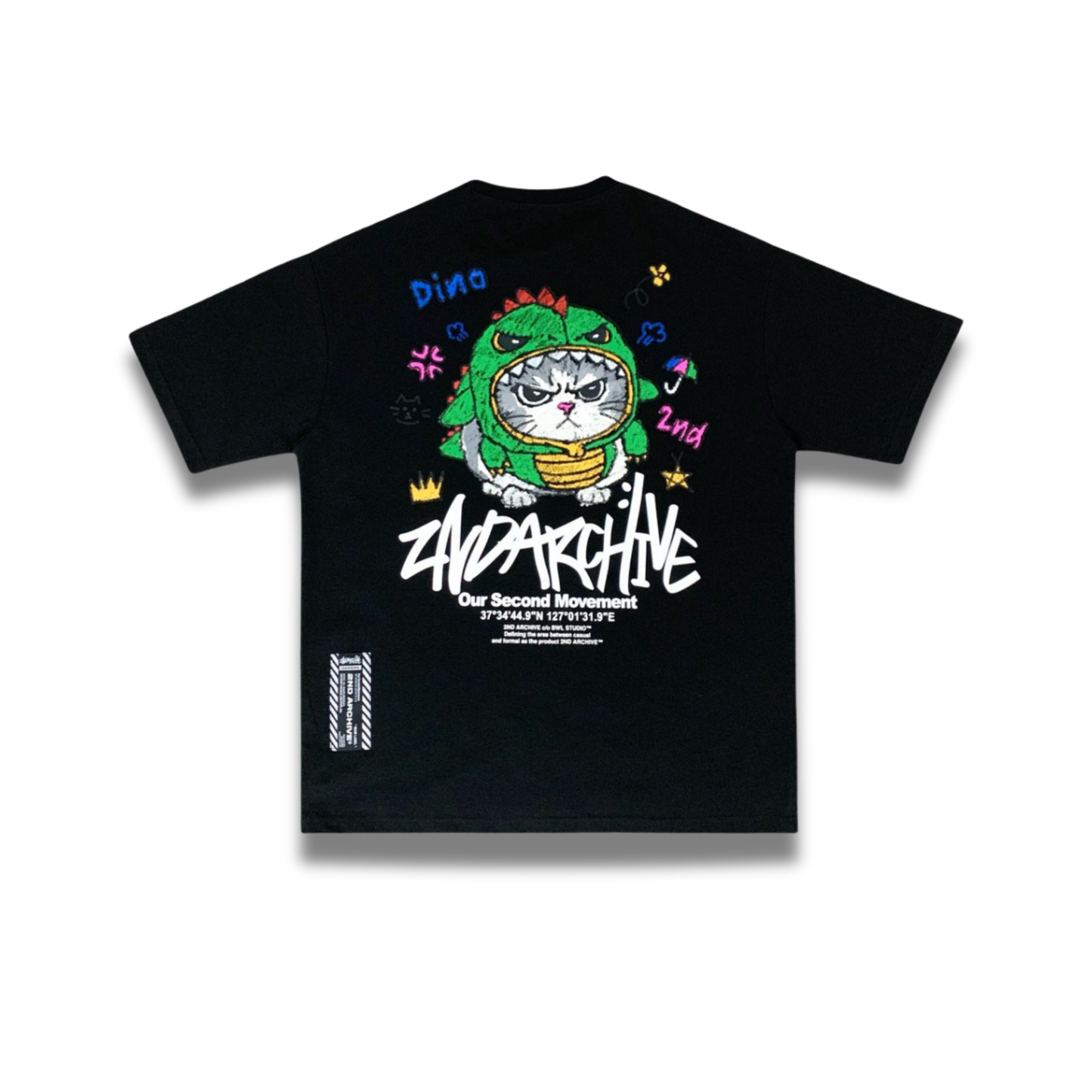 [2nd Archive]恐竜猫Tシャツ(SAB221)