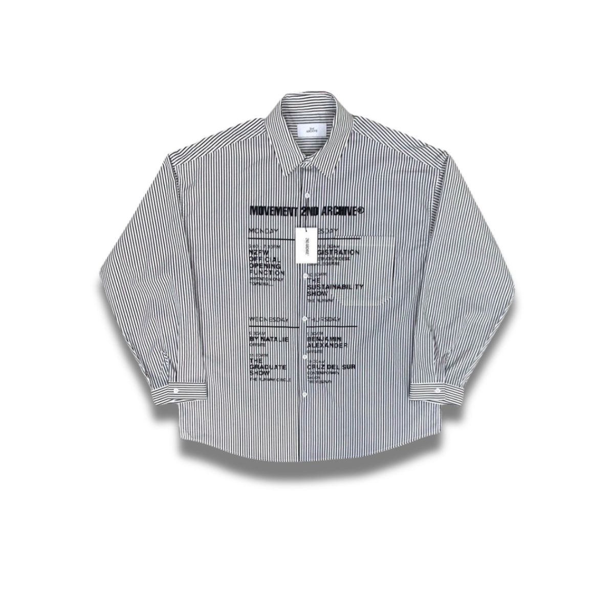 鮮やかな文字プリントの2nd Archiveシャツ