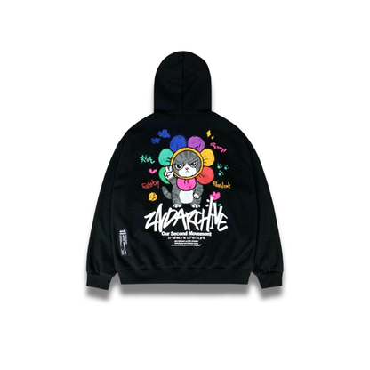 [2nd Archive]花柄猫柄ジップアップパーカー※セット販売あり(SAB280)