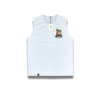 [2nd Archive] Surfing Cat Sleeveless T-shirt (SAB114)