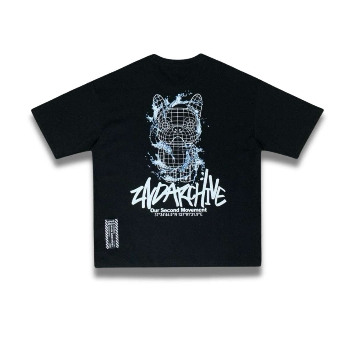 ストリート感満載のブルドッグプリントTシャツ【韓国ブランド】