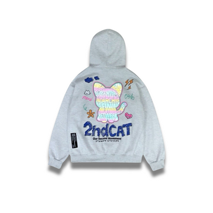 光を受けて輝くリフレクティブキャットのプリント拡大ショット