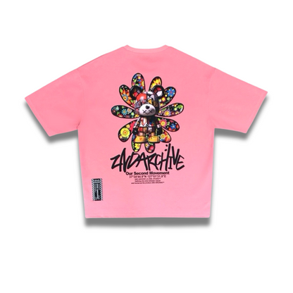 ポップでサイケなデザインが光る韓国Y2KスタイルTシャツ