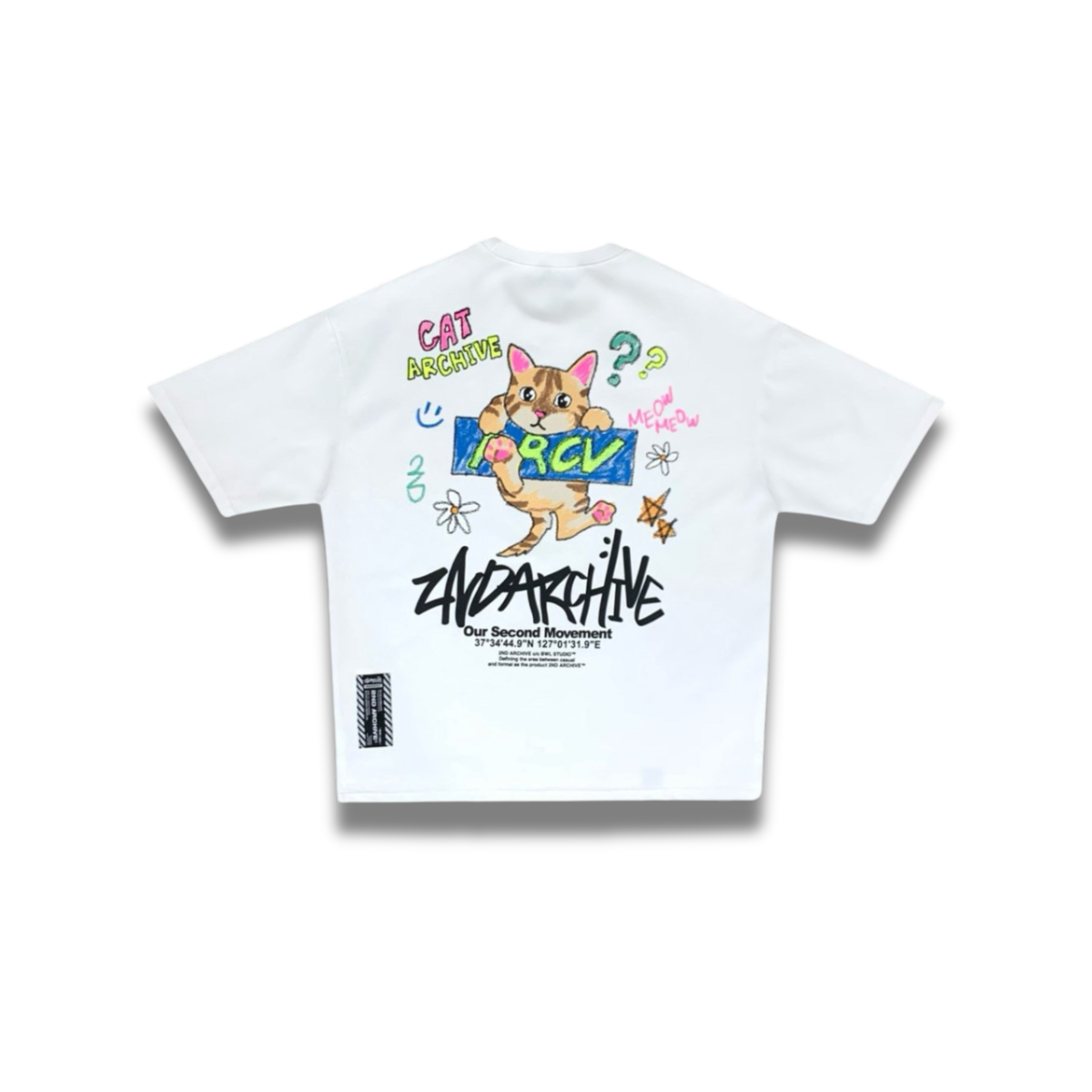 [2nd Archive] Cute Crayon Cat T-shirt (SAB127)