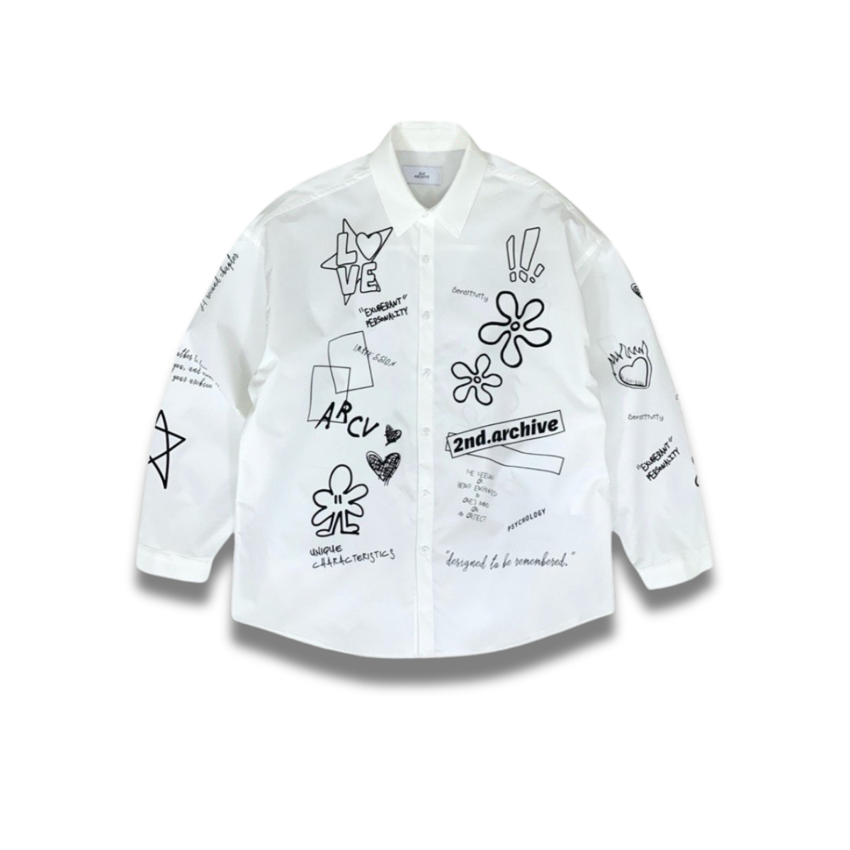 カジュアルに着こなせるスターフラワーシャツの全身コーデ写真