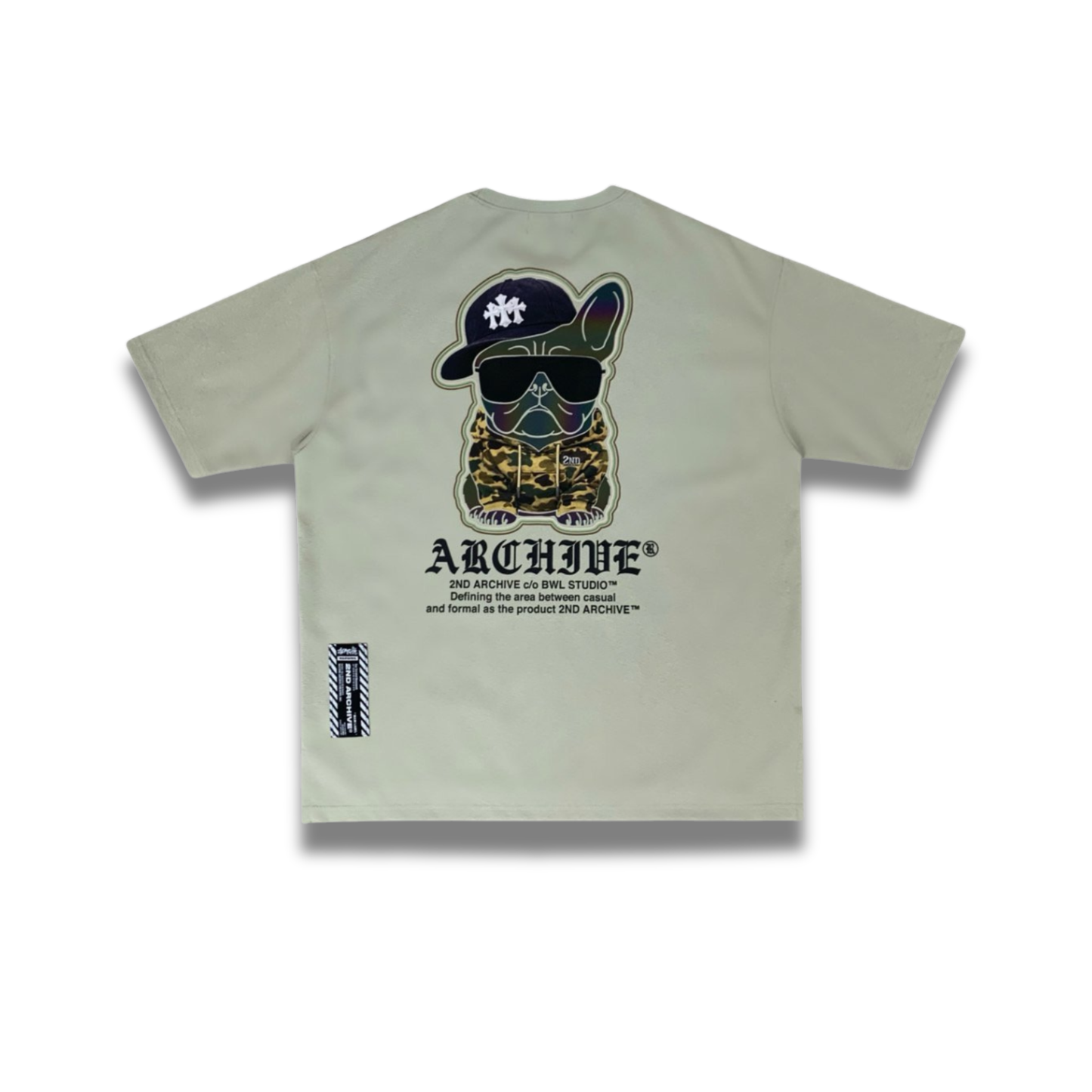 [2nd Archive]カモフラージュ柄フード付きブルドッグTシャツ(SAB224)