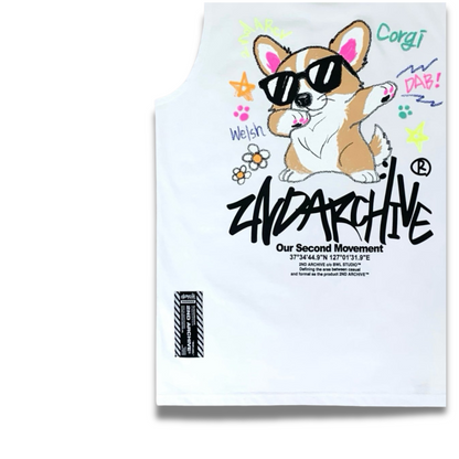[2nd Archive] Corgi Dove Sleeveless T-shirt (SAB115)