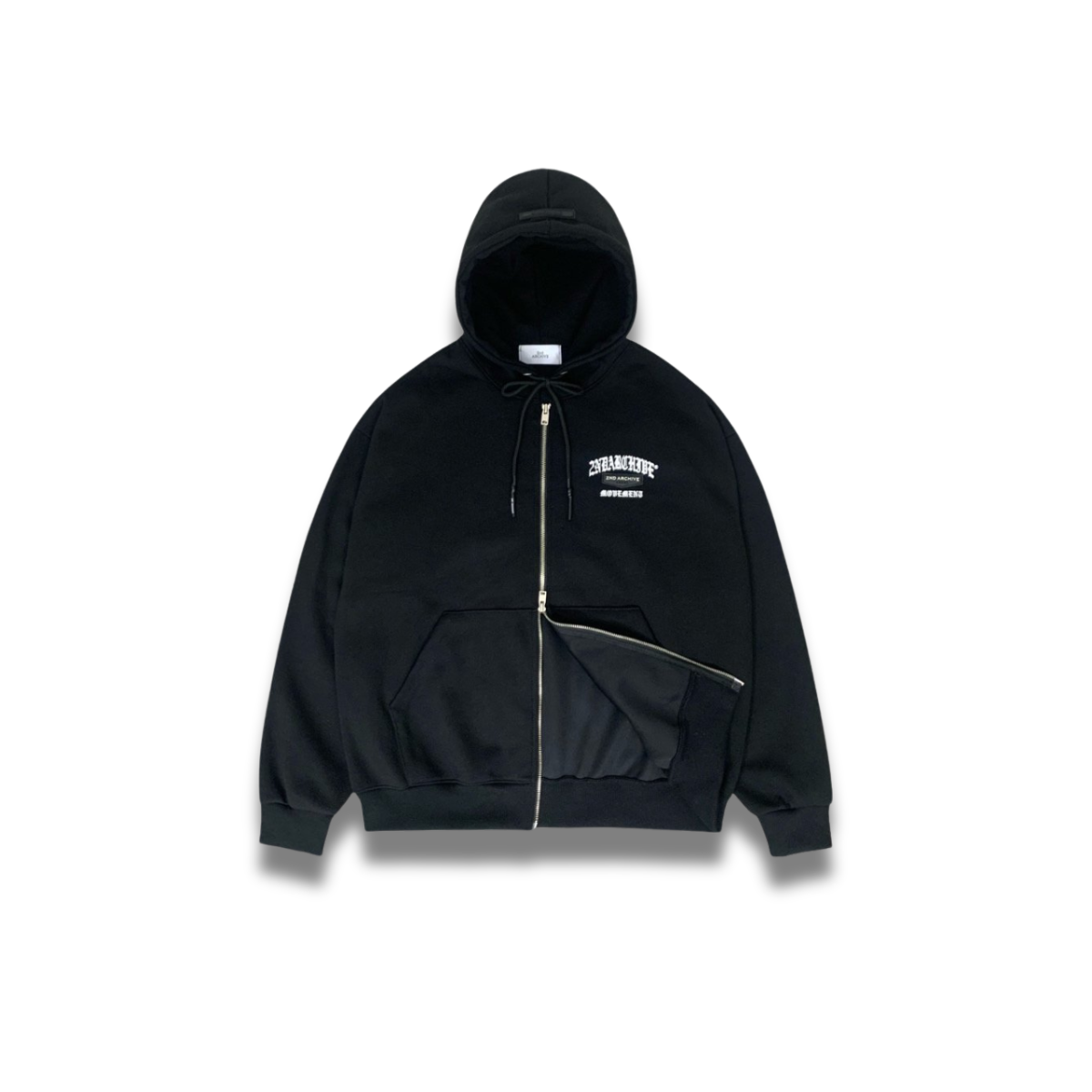 [2nd Archive]レザーパッチロゴ入りジップアップパーカー※セット販売あり(SAB274)