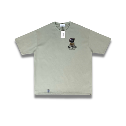 [2nd Archive]カモフラージュ柄フード付きブルドッグTシャツ(SAB224)