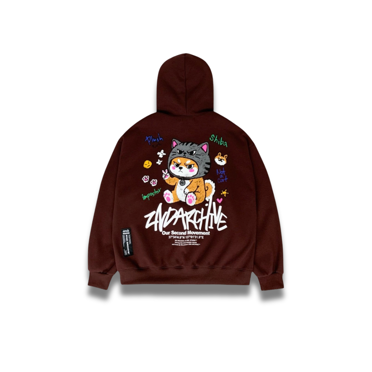 [2nd Archive]不機嫌そうな猫のピースサインパーカー※セット販売あり(SAB277)