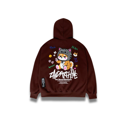 [2nd Archive]不機嫌そうな猫のピースサインパーカー※セット販売あり(SAB277)