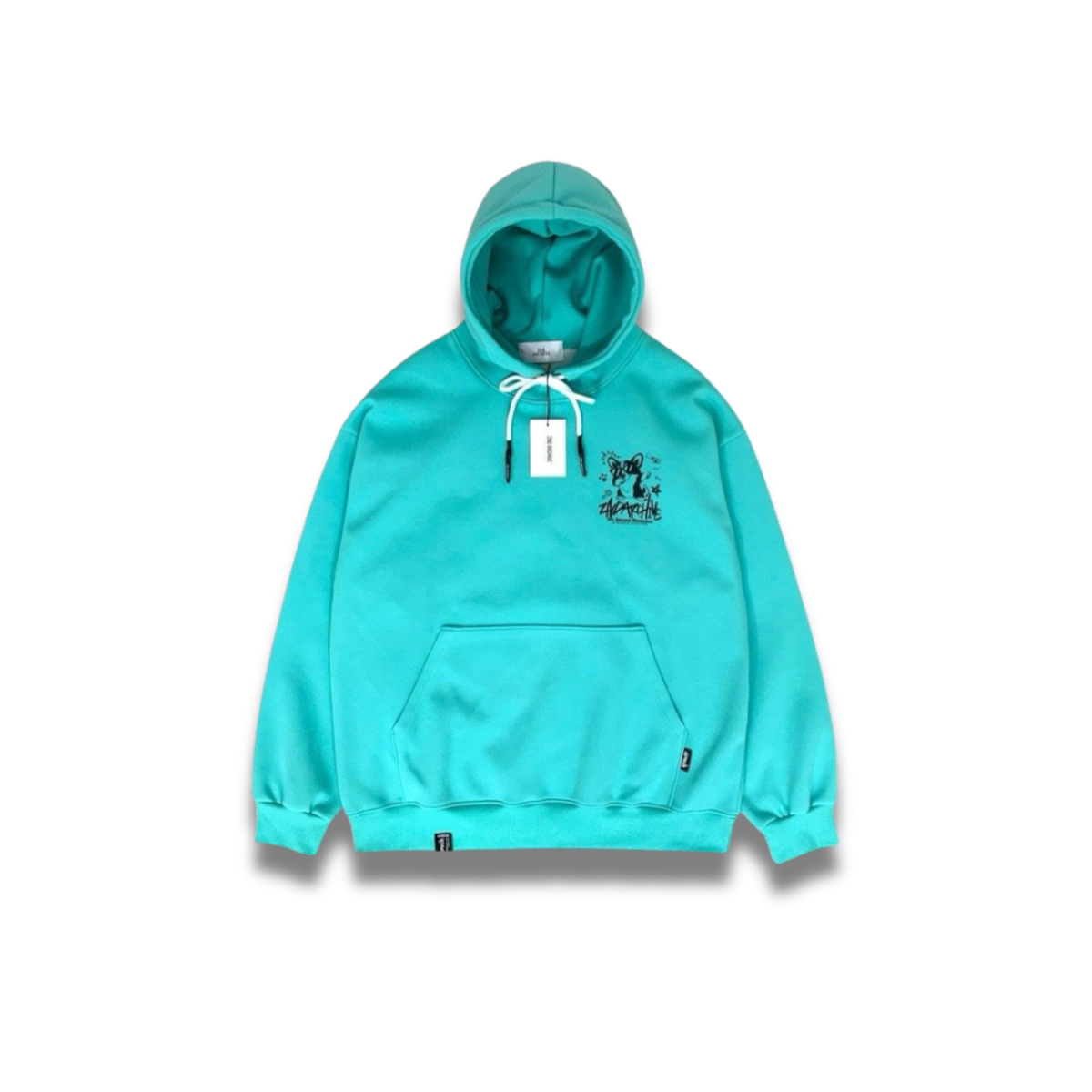 胸元の複数コーギーデザインと生地質感がわかるディテール写真