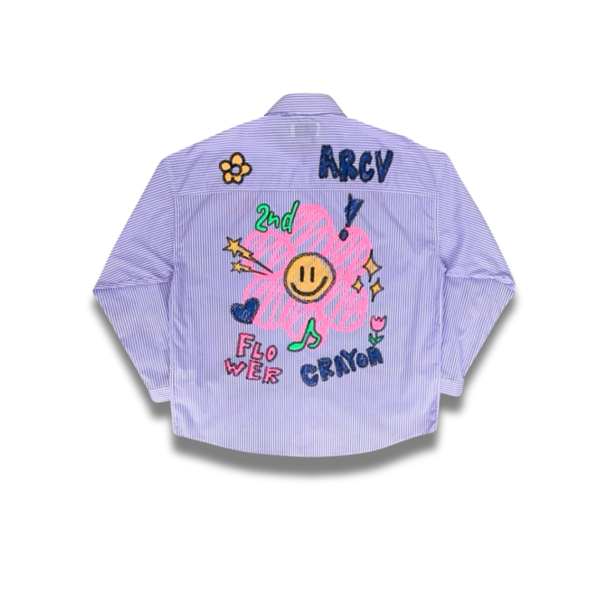 クレヨンで描いたような花の質感がわかる近距離ディテール写真