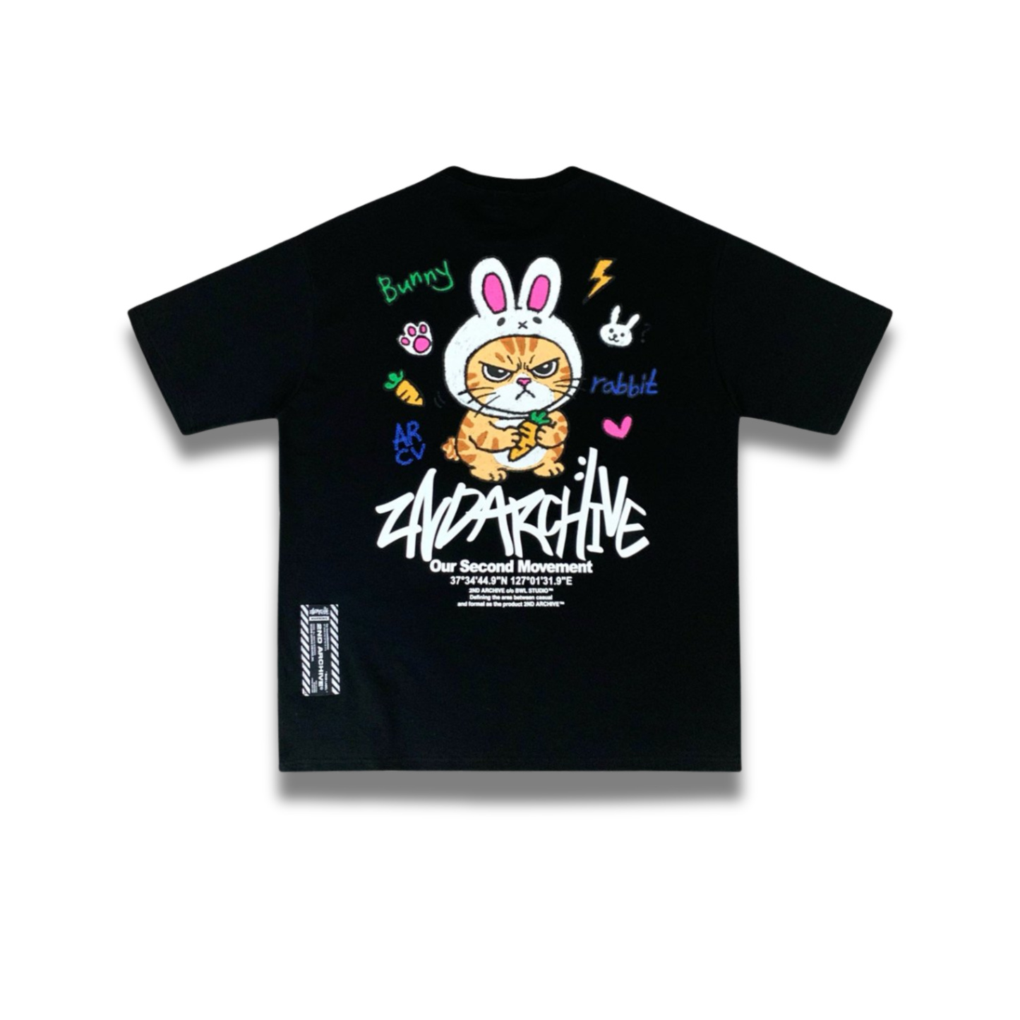 [2nd Archive]うさぎの耳をつけた猫Tシャツ(SAB256)