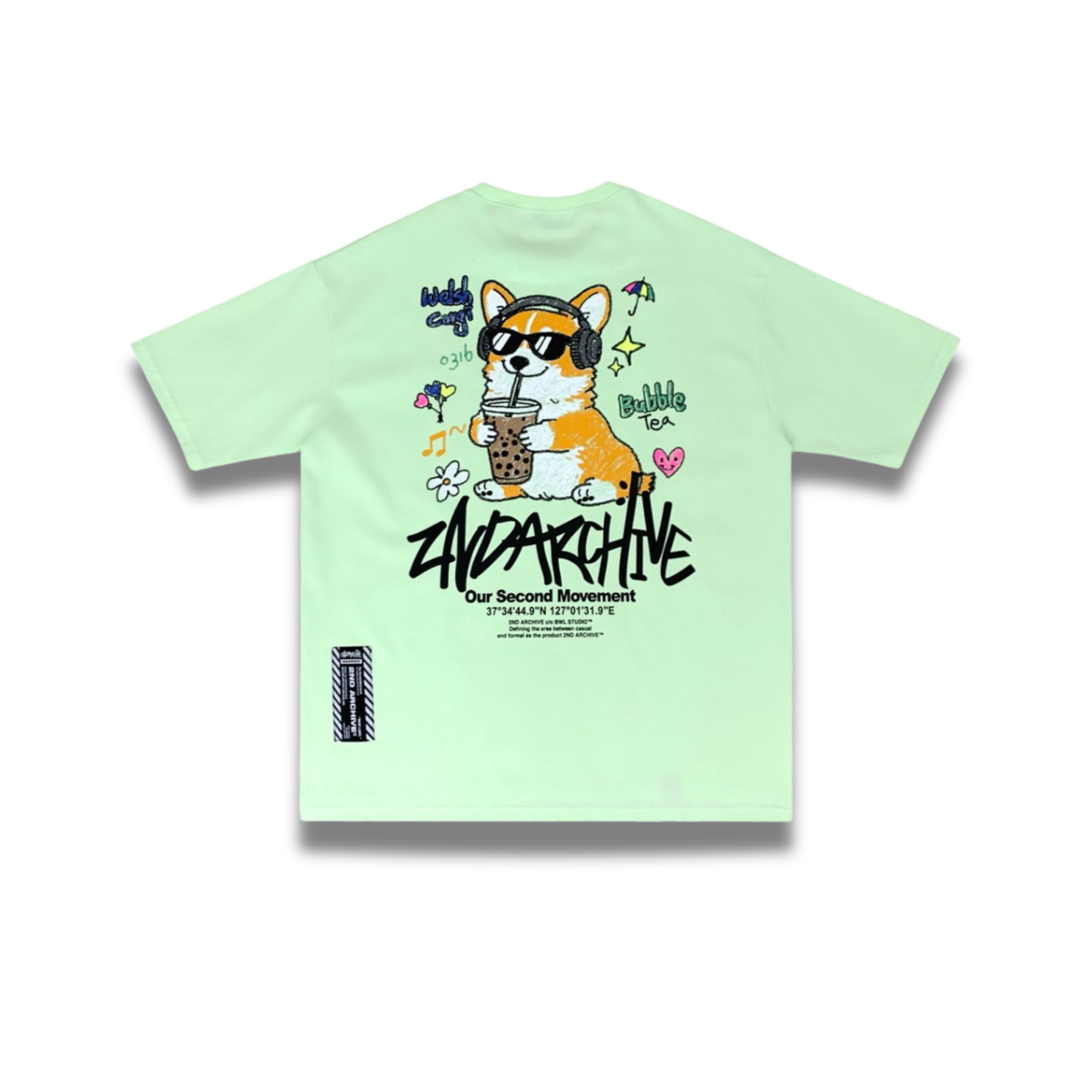 [2nd Archive]タピオカコーギーTシャツ(SAB249)