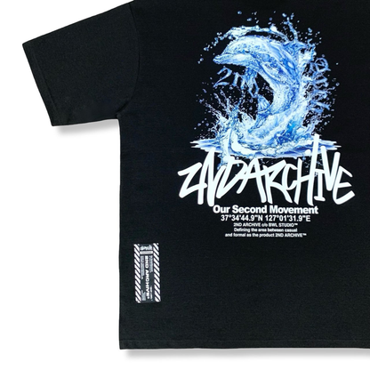 [2nd Archive]イルカの波Tシャツ(SAB239)