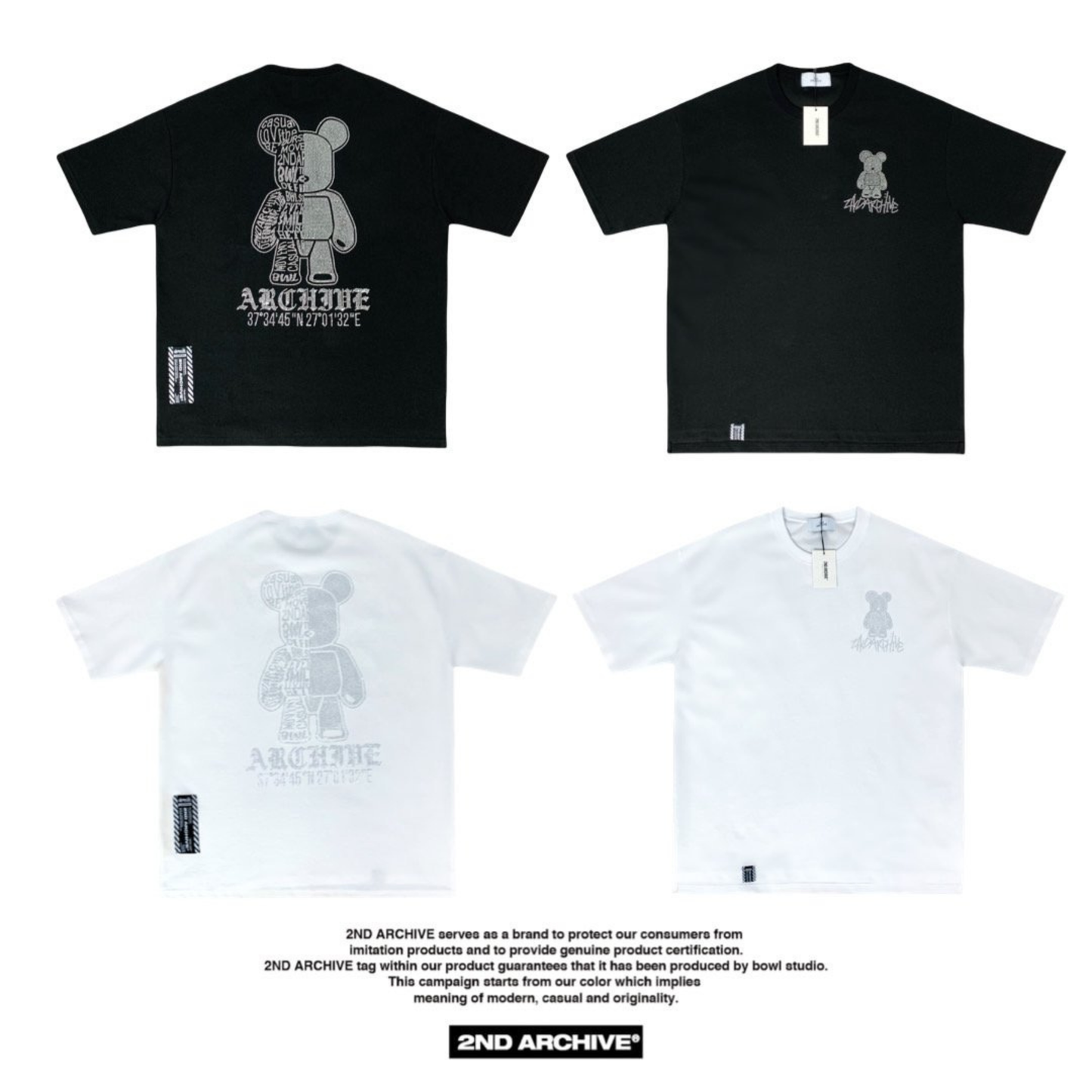 [2nd Archive]スタッズ付きハーフベアTシャツ(SAB222)