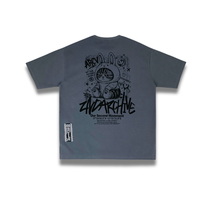 [2nd Archive] 不機嫌そうな猫のスケッチTシャツ(SAB245)
