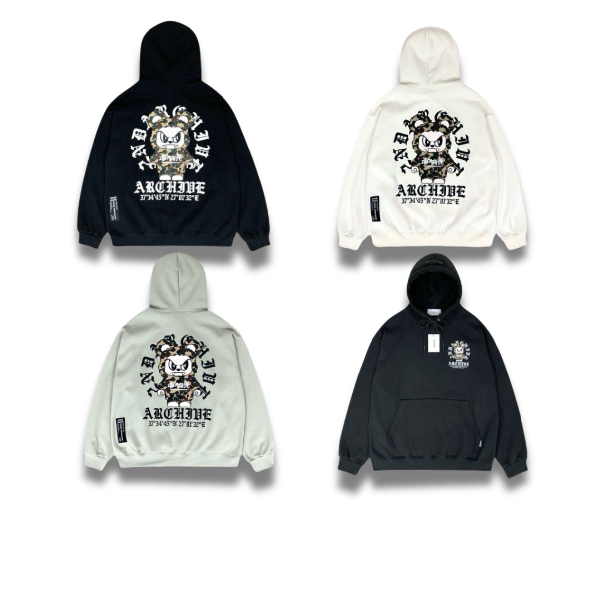 胸元ロゴとスウェット素材の質感がわかるフロントディテール写真