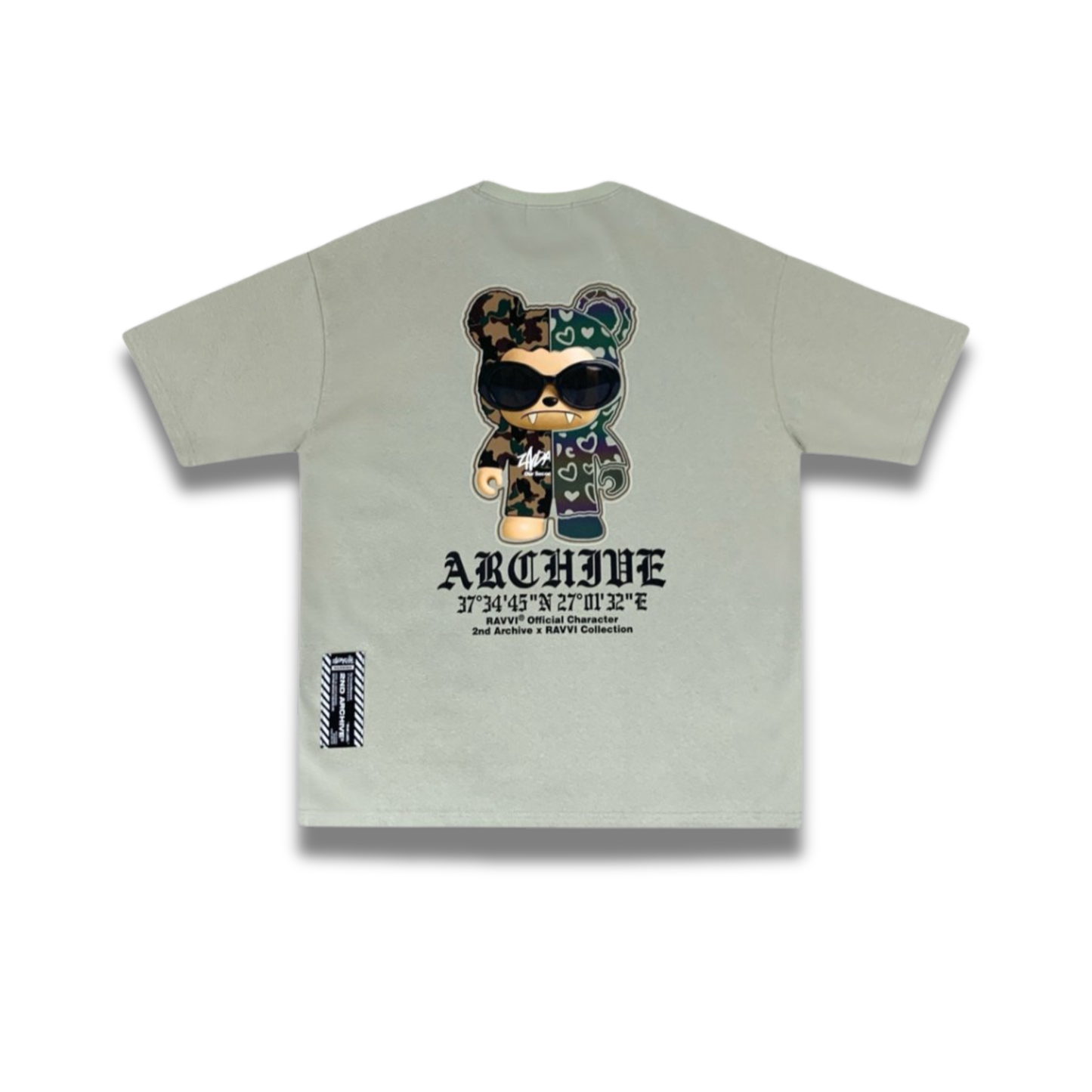 [2nd Archive]迷彩柄クマとサングラスのTシャツ(SAB217)
