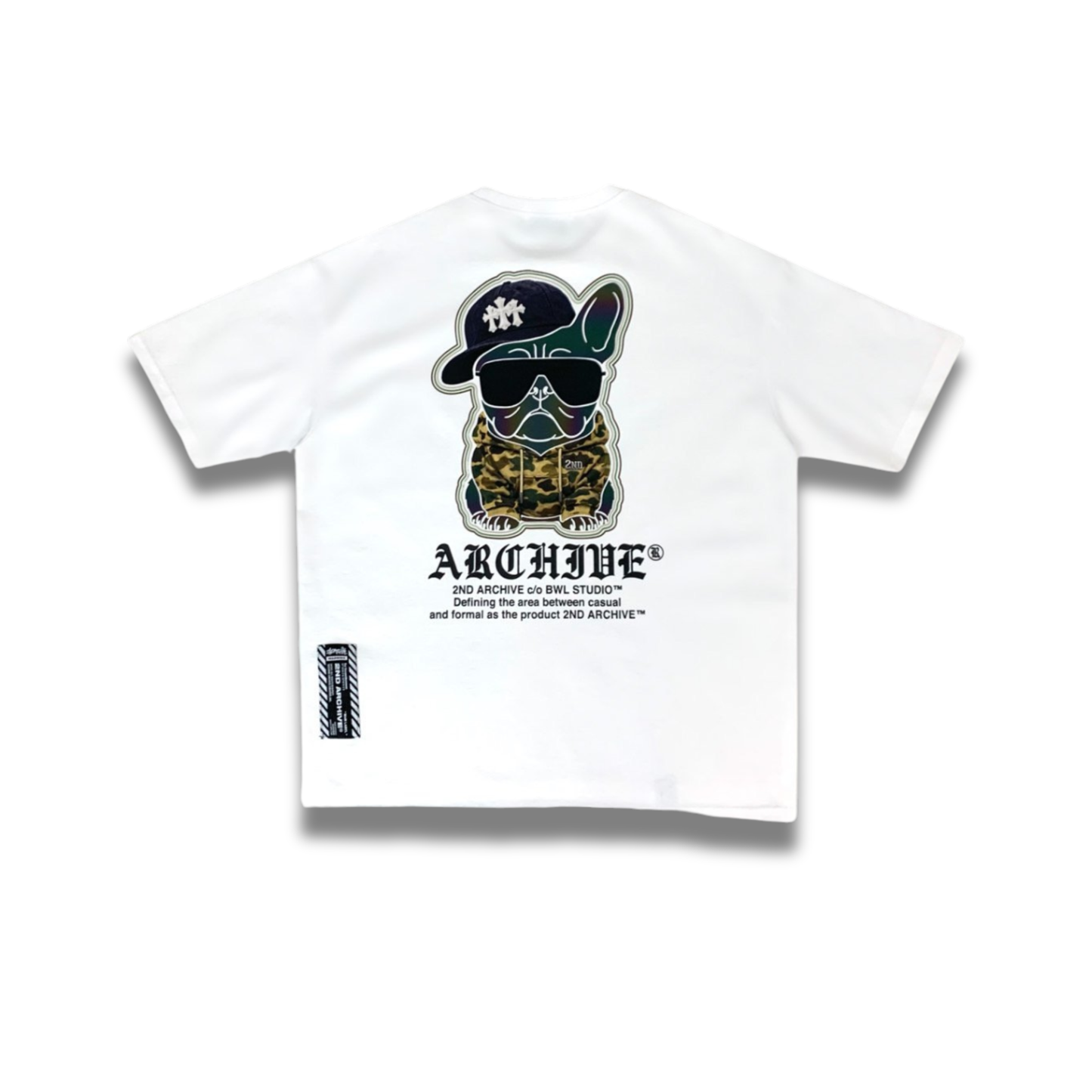 [2nd Archive]カモフラージュ柄フード付きブルドッグTシャツ(SAB224)