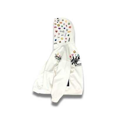 スウェット素材の柔らかな風合いがわかる生地アップ