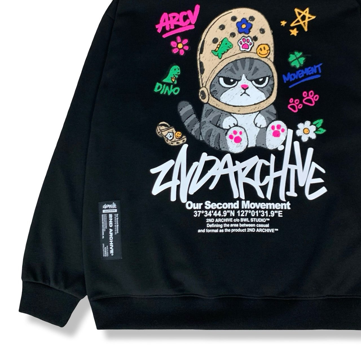 [2nd Archive]不機嫌そうな猫のパーカー※セット販売あり(SAB283)