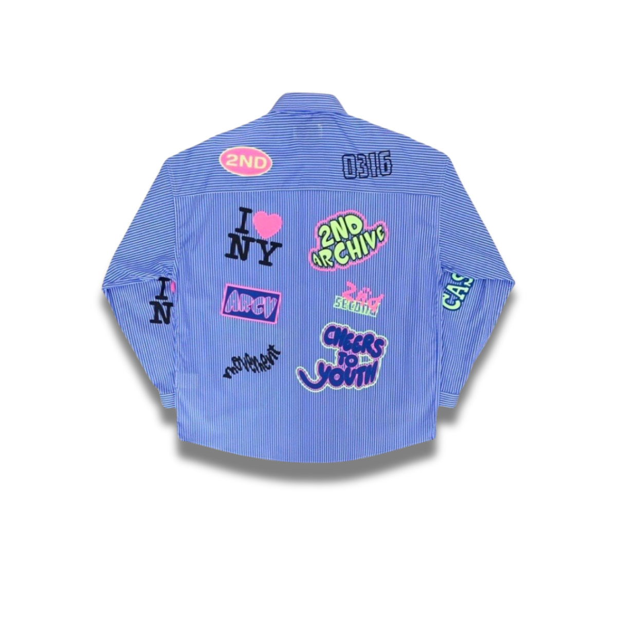 Korean shirt with striking letter design worn by idols