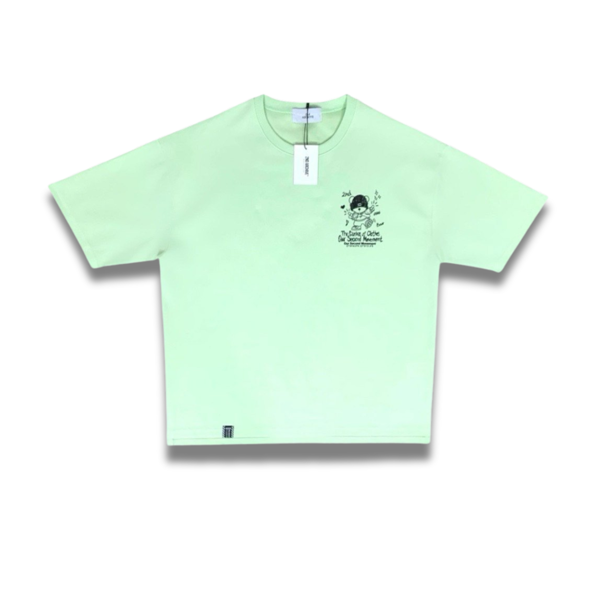 オリジナル性の高いクレヨンタッチのクマイラストTシャツ