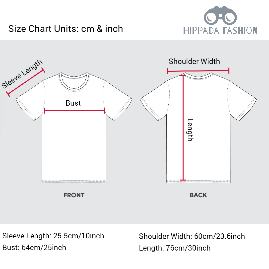 Size chart for Fashionable camo print t-shirt from Korea with a bear theme