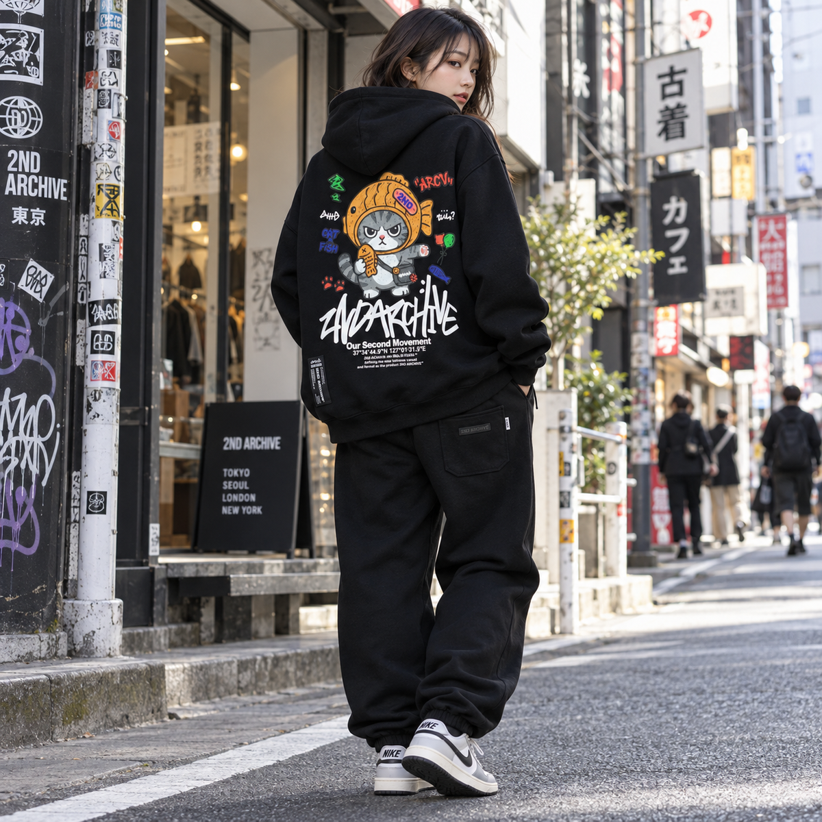[2nd Archive]ナマズ柄パーカー※セット販売あり(SAB278)