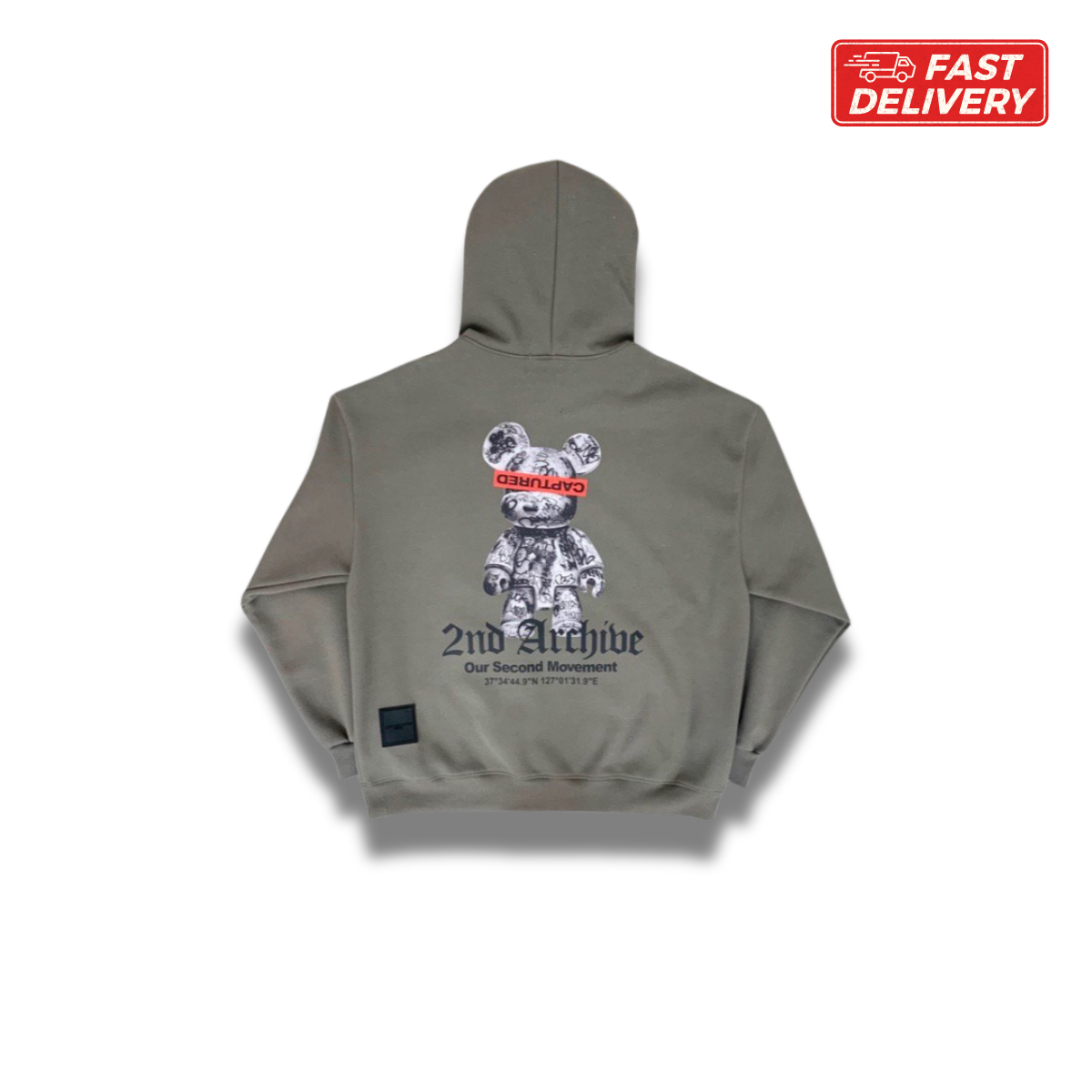 [2nd Archive] グラフィティ ブラック ベア パーカー (SAB93F)