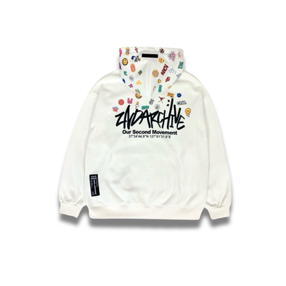 ゆったりシルエットのフリーサイズパーカーの着用雰囲気