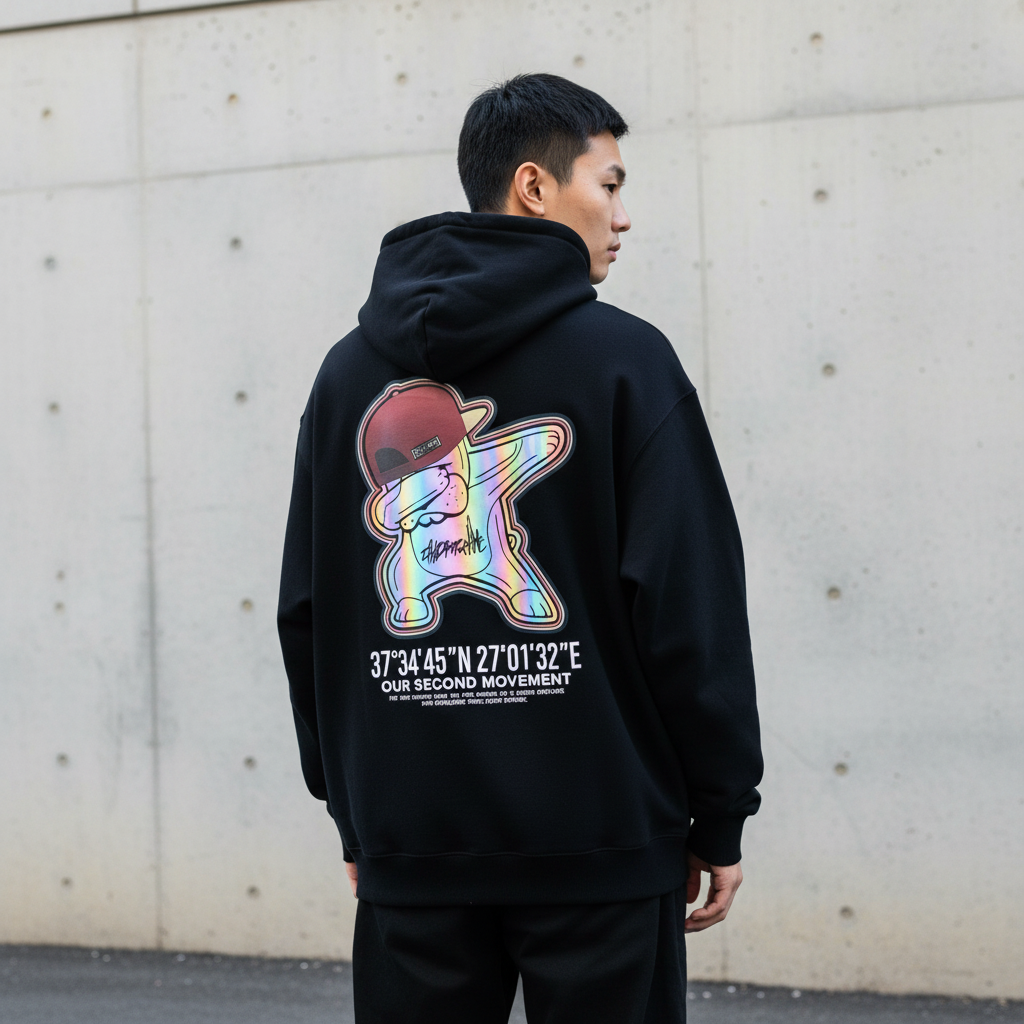 Bulldog with Cap Scotch Hoodie - Back