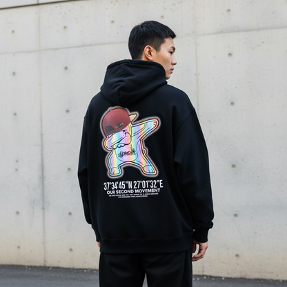 Bulldog with Cap Scotch Hoodie - Back