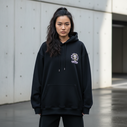 Circle Logo Angry Bear Hoodie - Front