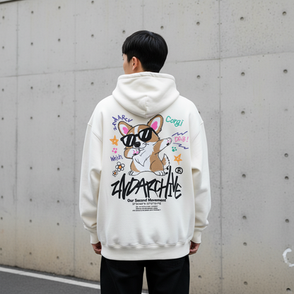 Dubbing Corgi Hoodie - Back